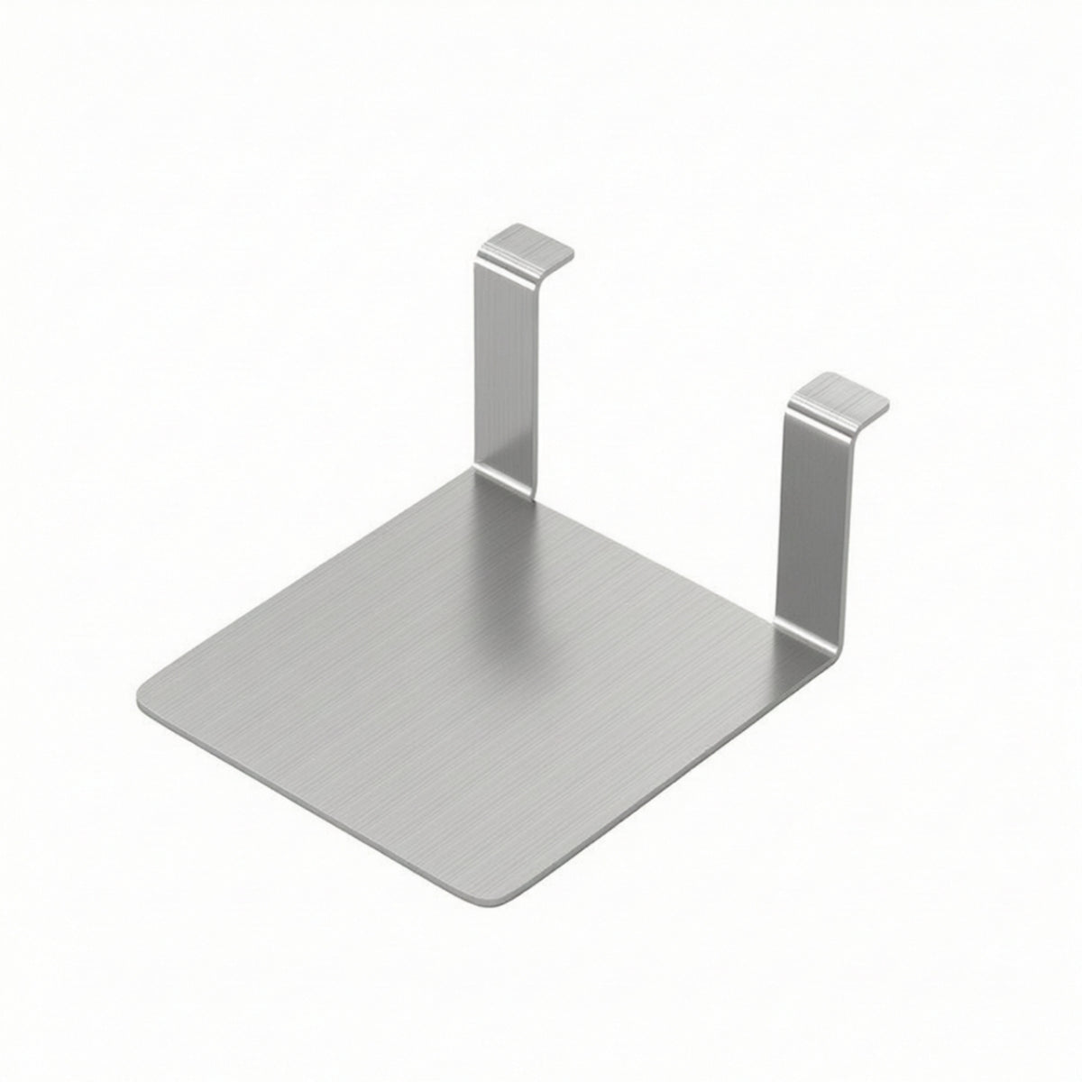 Brushed Silver Bracket with Hook Tabs Rust Resistant Stainless Steel Bracket Heavy-Duty Shelf Support Sturdy for Installers, DIYers, Home Renovation, Bathroom