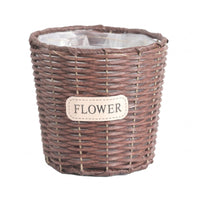 Imitation Rattan Pot Rustic Style Home Decor Long-Lasting for Tabletop