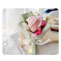 Soap Flower Bouquet Preserved Flowers Small Floral Bouquet Small Floral Gift for Graduates, Birthday, Graduation