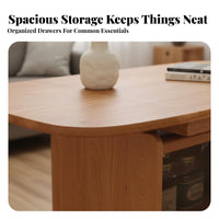 Convertible Coffee Table with Elevating Tabletop Adjustable Height Drop Leaves Solid Wood Construction and Smart Storage Suitable for Homeowners Small Areas Living Room Workstation