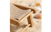 Foldable Design Miniature Beach Chair Decorative Ornament Dollhouse Lounge Chair for Hobbyists