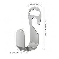 Stainless Steel Hose Hanger Silver Finish Wall Mount Hose Hanger Brushed Metal
