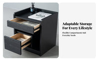 Single-Drawer End Table Italian-Inspired Nightstand Modern Design for Homeowners
