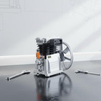 Efficient Cooling Fins Dual-Cylinder-Cylinder Air Compressor Pump Head Machine Component for Garage