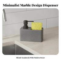 Soap Dispenser Sponge Holder 200ml Capacity Kitchen Sink Holder Countertop Pump Bottle Refillable Household Storage for Bathroom