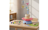 Kids Electric Pottery Wheel Toy Beginner-Friendly Pottery Wheel with Clay Hands-on Ceramic Craft Kit Creative for Beginners