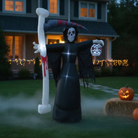 Inflatable Grim Reaper with Blade Spooky Inflatable Grim Reaper Decoration Freestanding Giant for Yard, Haunted House