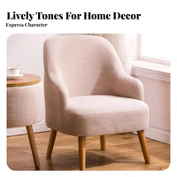 Upholstered Wooden Armchair Nordic Design Upholstered Armchair with Wooden Frame Leisure Aesthetic Comfortable Padding