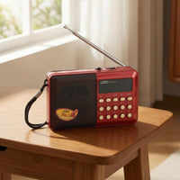 Telescopic Antenna AM AM and Radio Band Pocket Radio Carrying Strap Portable Radio Compact Body Audio Device Speaker Grille