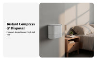 Hinged Wall-Mounted Trash Can | Space-Saving Design, Sealed Odor-Blocking Cover, Hanging Trash Can with Lid, for Toilet