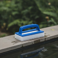 Rectangular Scrub Pad Brush Blue and White Pool Scouring Pad Nylon Sponge
