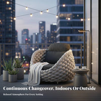 Woven Outdoor Seating Set Weather-Resistant 4-Piece Woven Seating Group Modern Design sturdy Frame for Balcony, Sunroom, Garden