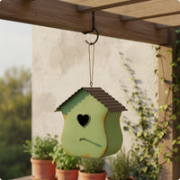 Metal Birdhouse Indoor and Outdoor Use Hanging Birdhouse Gift Idea Pet Shelter for Garden, Patio