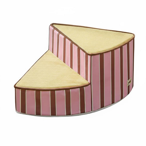 Curved Pet Step Gentle Incline Curved Foam Pet Step Lightweight Soft Cat Climbing Ladder for Bedside
