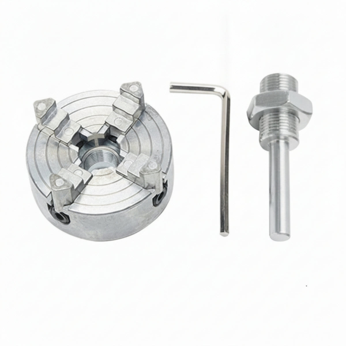 Machine Parts Mini Lathe Chuck Adapter Silver Colored Hex Style