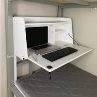 fastenon Bed Rail Table Rounded Corners Hanging Desk sturdyDuty for Small Spaces