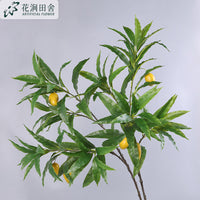 仿真绿植 大枝芒果 带果植物北欧家居工程装饰婚庆酒店插花假果实