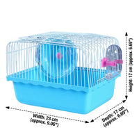 Extra Large Hamster Cage Villa, Multi-Level Syrian Hamster Habitat with Wire Top and Base, Four Seasons Small Animal Home