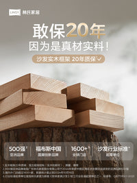 林氏家居皮艺沙发椅子客厅家用小户型单人坐头层皮质椅家具LS392