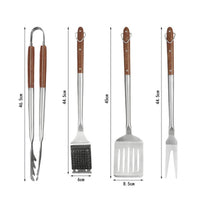 4 Pieces 4 Piece Grill Set Hanging Loops Stainless Steel Grill Tools Heavy Duty