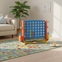 4 in a Row Game Educational Kids Four in a Row Toy Smooth Edges Score Four Game for Parents and Children, Families