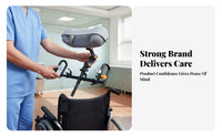 Metal Frame Clamp-on Headrest Round Tube Fit Wheelchair Headrest