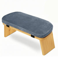 Kneeling Stool with Cushion Wooden Kneeling Stool Upholstered Meditation Bench for Practitioners