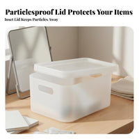 Lidded Desktop Container With Lid Lidded Sundry Box see-through View for Bedroom
