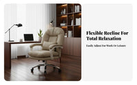 Reclining Chair with Footrest Thick Cushioning Highspine Reclining Seat with Footrest Ergonomic Design Padded Armrests