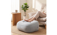 Portable Inflatable Footrest Lightweight Footrest with Flocked Top Skin-Friendly Inflatable Travel Pillow Space-Saving for Travelers