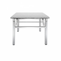 Rectangular Camp Desk Foldable Adjustable Height Utility Table Space-Saving sturdyDuty for Students, Families, Barbecue