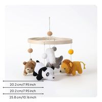 Nursery Mobile with Crocheted Animals Calming Hanging Crib Mobile Lightweight Cute for Babies
