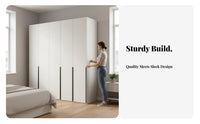 3-Door stand-alonestanding Closet Modern Simple Design 3-Door Wardrobe with Drawers Large Capacity Armoire for Apartment Dwellers, Homeowners, changing area