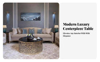 Circular Table with Floral Cutcarved Opening Base Marble Surface Round Pedestal Table Stable Build Adaptable for Residents