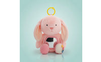 Sensory Stuffed Animal with Hanging Loop Soft Soft Toy with Mirror Textured Baby Soothing Toy for Infants, Stroller