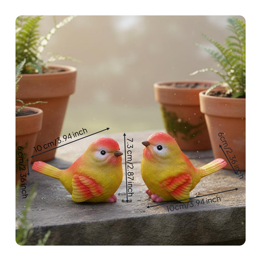 Resin Bird Ornament Indoor Outdoor Mini Resin Bird Figurine Cute Creature Shape