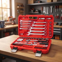 Mechanics Tool Set 82-Piece Socket and Ratchet Set Alloy Tool Steel Tool Kit with Carrying Case for Home Mechanics, Auto Repair, Car Maintenance