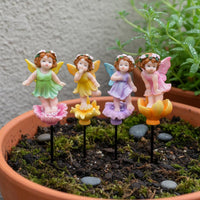 Flower Pot Fairy Decoration Whimsical Design Flower Fairy Figurine Hand Painted