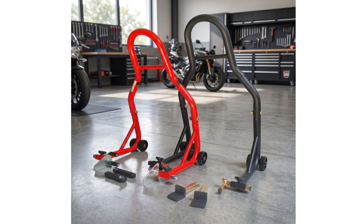 Motorcycle Front Rear Wheel Stand Universal Motorcycle Rear Support Stand Versatile for Garage, Workshop