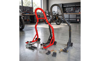 Motorcycle Front Rear Wheel Stand Universal Motorcycle Rear Support Stand Versatile for Garage, Workshop