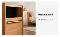 Nightstand with Drawer and Shelf sturdy Construction Bedside Table for Students