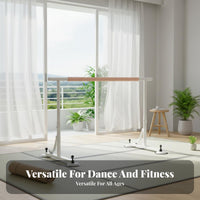 Non-Slip Suction Cups Adjustable Height Ballet Barre Stable Base Freestanding Ballet Barre Easy Assembly Freestanding Dance Bar Heavy Duty for Children, Dancers, Adults