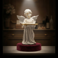 Angel Figurine with Tray Elegant Decor Classic for Entryway