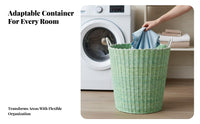 Large Woven& design Hamper adaptable Woven Rope Basket With Handles