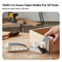 Polishing Handheld Sandpaper Holder Easy to Operate Sandpaper Holder Comfortable Grip for Woodworkers, Woodworking, Home Improvement, Garage