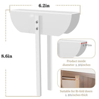 Portable Metal Double-Fold Closet Door Lock with Double-Sided Handles for Child Safety