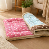 Thickened Pet Mat Dog Bed, Washable Polyester Dog Mat, Autumn/Winter Dog Bed for New Puppy, Heavy Duty Dog Bed