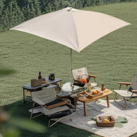 Protection Market Stall Umbrella Water Repellent Square Sun Umbrella UPF 50+ Outdoor Camping Sunshade Quick Setup for Street Vendors, Campers, Picnic, Patio, Garden