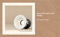Frameless Curved COB Spotlight, Anti-Glare, Adjustable LED