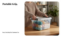 Clear Penduringic Box with Lid Stackable Household Storage particleresistant for Families